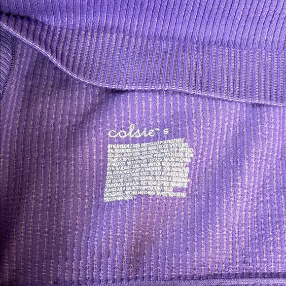 Colsie Purple Ribbed Bralette - Picture 2 of 3
